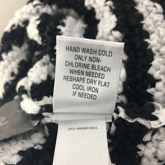 Dana Buchman Black & White Striped Long-sleeve Sweater Size Small - Picture 6 of 9